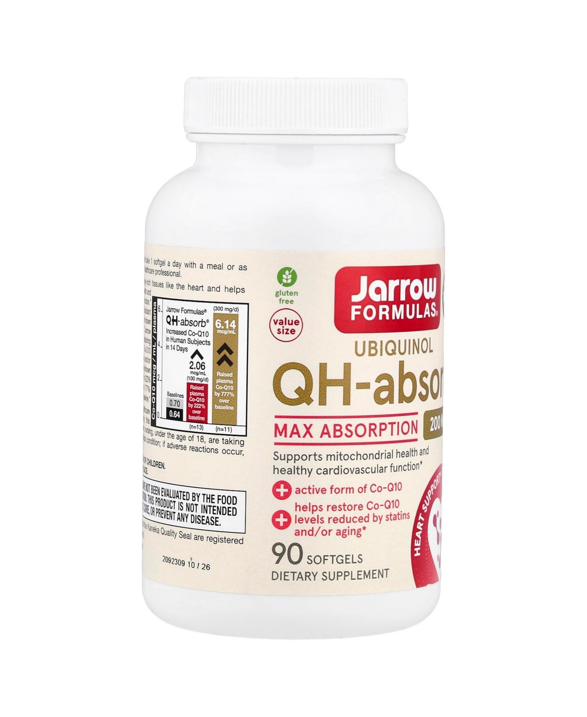Jarrow Formulas Ubiquinol Qh-Absorb Max Absorption 200 mg