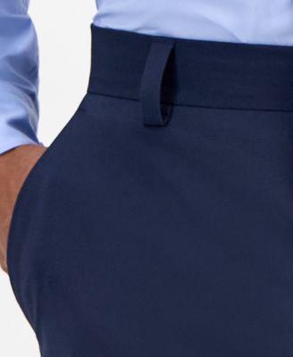 Men's Modern-Fit Solid Wool-Blend Suit Separate Pants