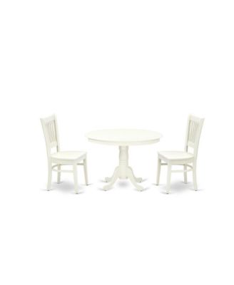 3-Pc  Wooden Modern Dining Room Table Set