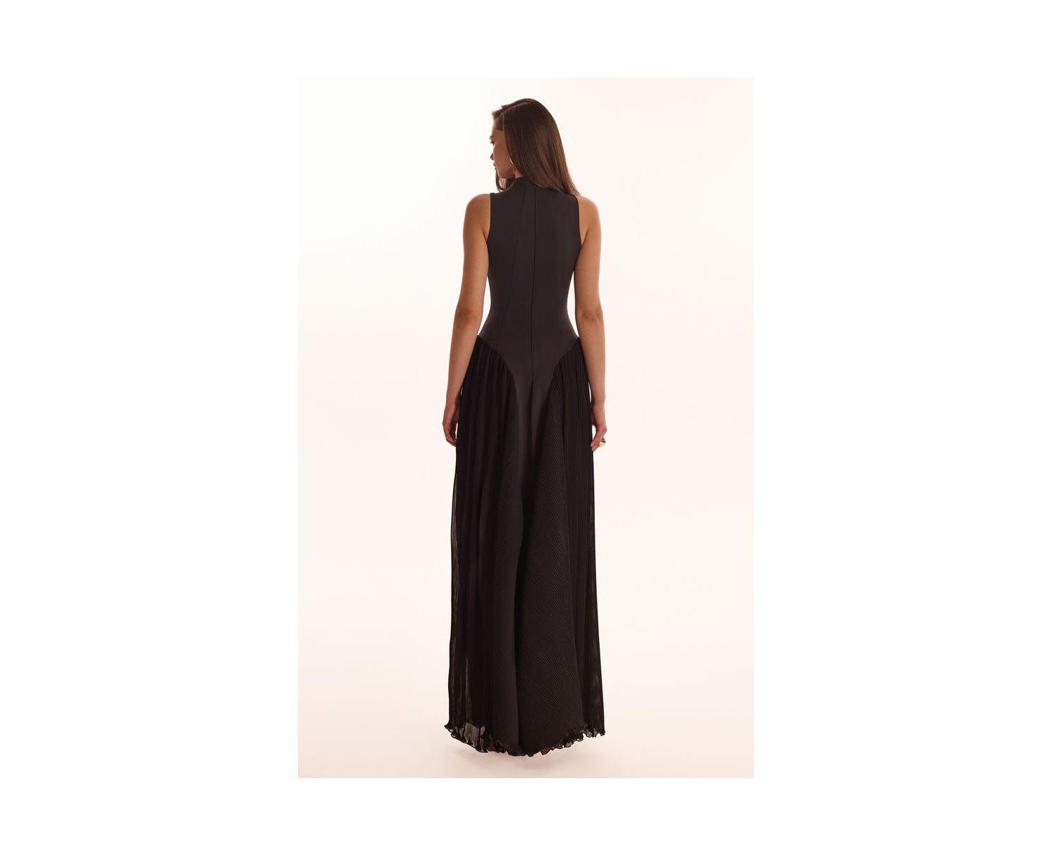 Women's Elegant mock neck maxi dress