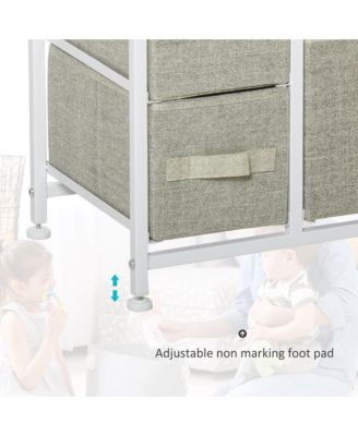 7-Drawer Storage Cabinet Organizer Unit with Fabric Bins for Bedroom