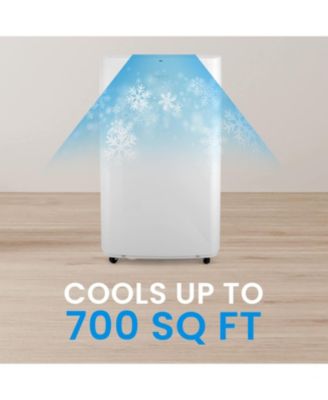Portable Compact Home Cooling Unit with Built-in Dehumidifier and Fan Modes Window Mount Kit Air Conditioner 14000 BTU