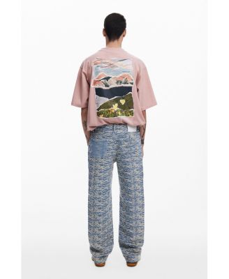 Men's Mottled denim trousers