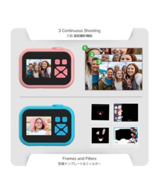 Camera 10 - Digital Mini Camera for Kids Ages 3-12, 1080P Video, 5MP Photos, Timer Mode, Fun Frames, Webcam, Tripod Adapter, Neck Lanyard & Memory Card (Pink)