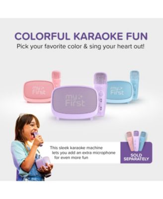 Voice 2 - Kids Mini Karaoke Machine with Wireless Microphone and Ai Voice Changer for Kids, Portable Bluetooth Speaker, Christmas Toys Gifts for Girls and Boy 3-12 Years Old (Purple)