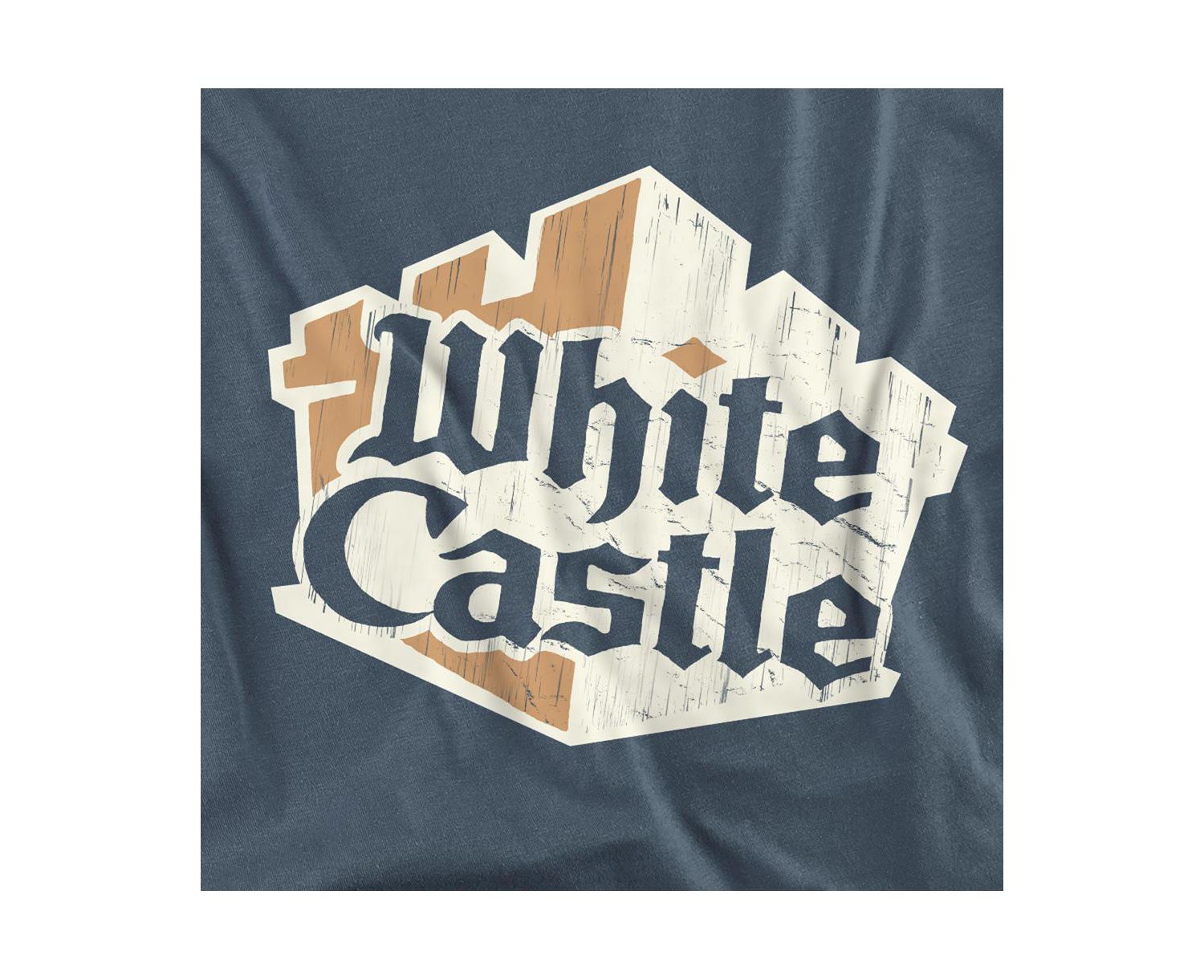 Men's White Castle Torn Logo T-Shirt