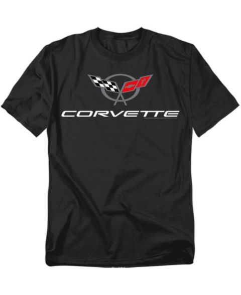 Мужская футболка Corvette Chevrolet Modern Emblem, цвет: Чёрный