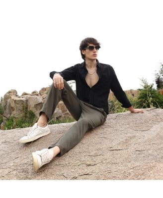 Men's Midnight Blacl Pastel Striped Shirt