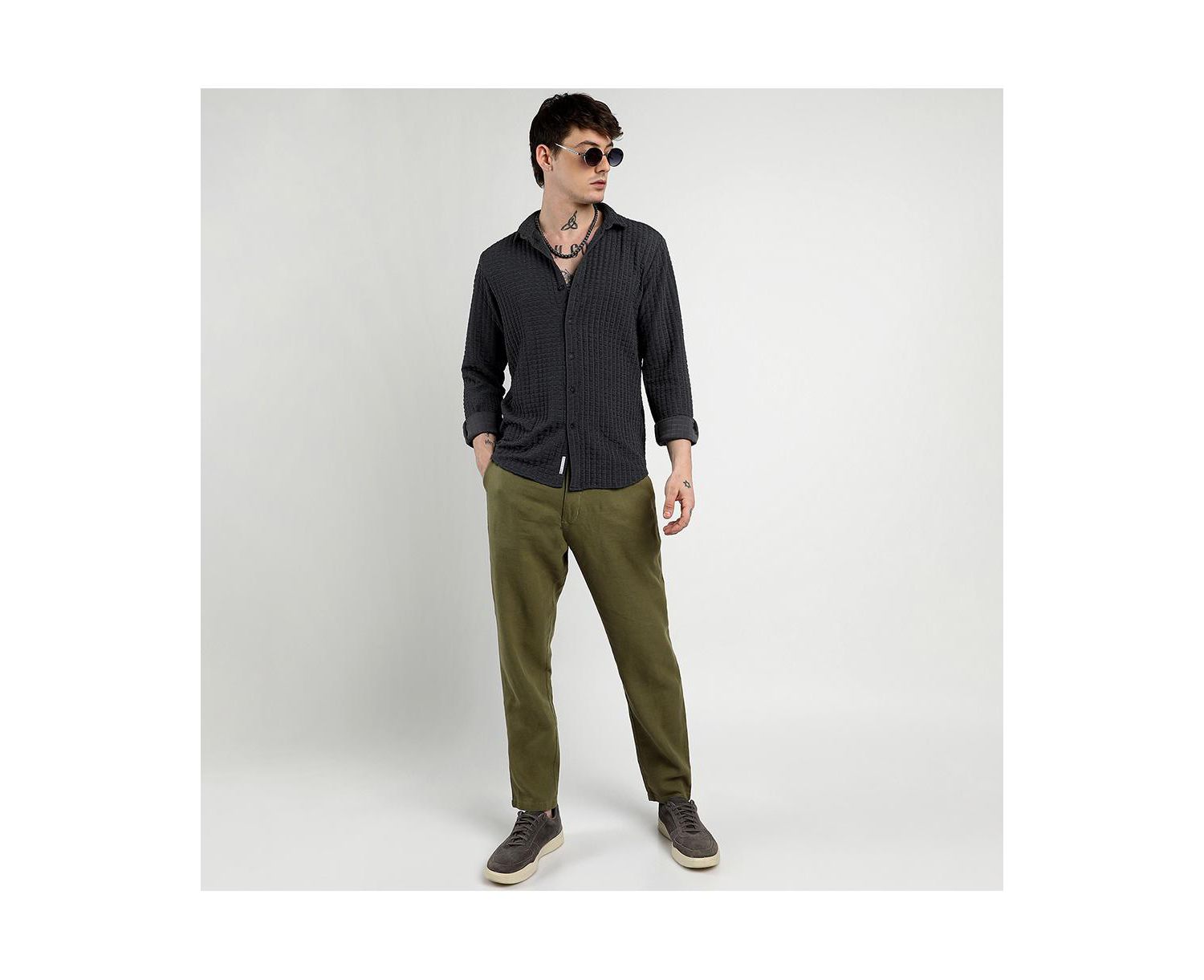 Men's Cube-Textured Shirt