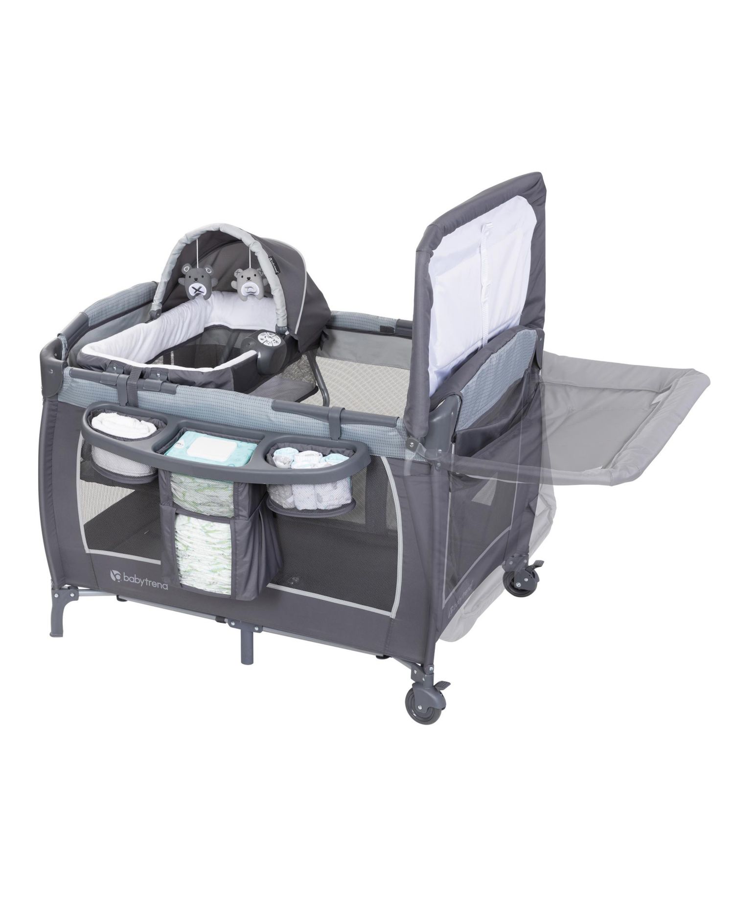Baby Lil Snooze Deluxe III For Twins - Cozy Grey