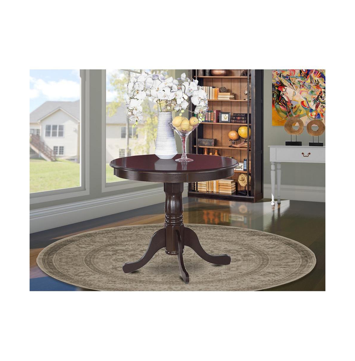 East West Furniture 3 Pc small Kitchen Table and Chairs set-round Table plus 2 Kitchen Dining Chairs