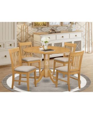 5 Pc small Kitchen Table set-round Kitchen Table and 4 Dining Chairs