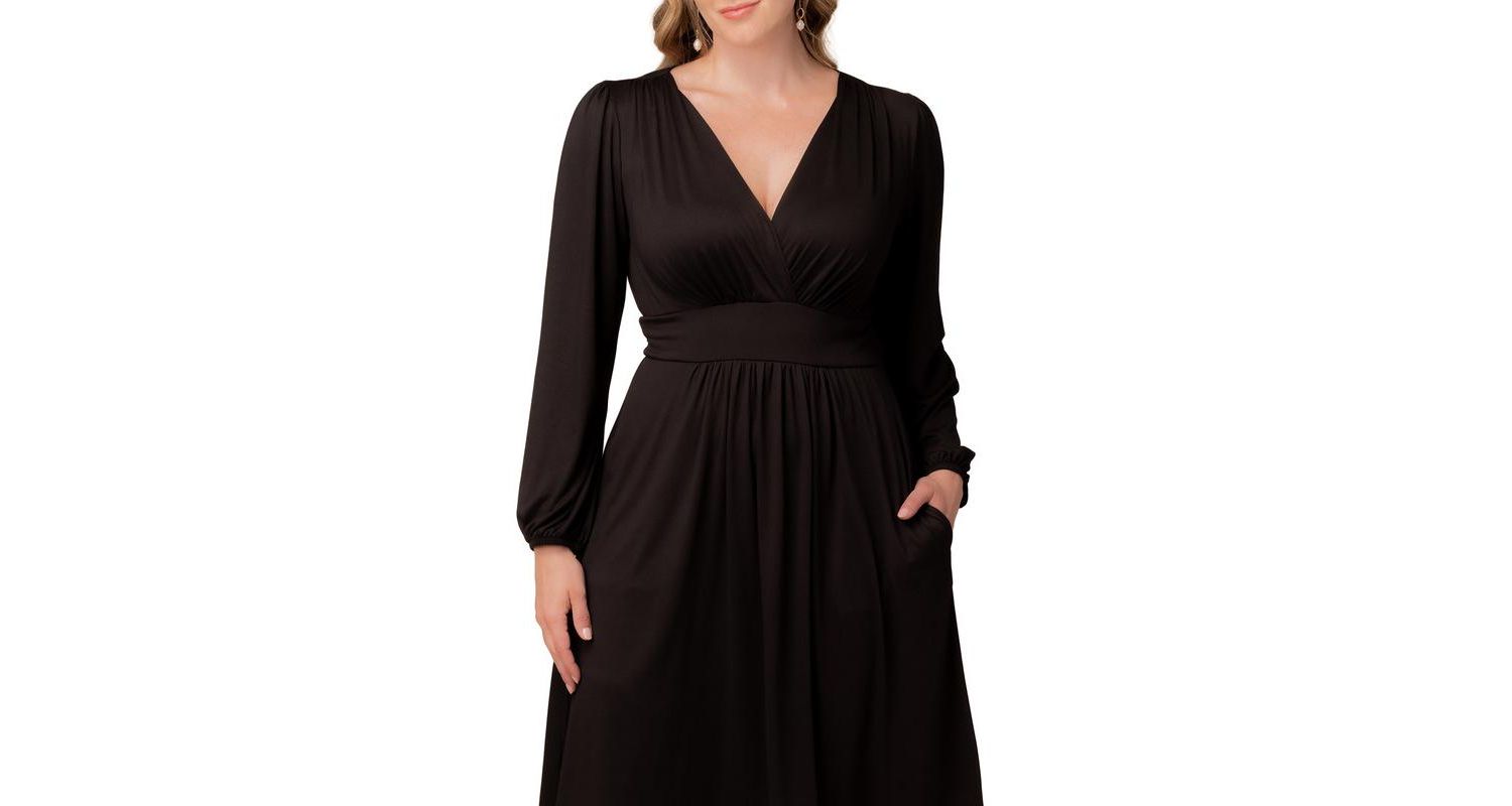 Plus Size Diana Long Sleeve Midi Dress