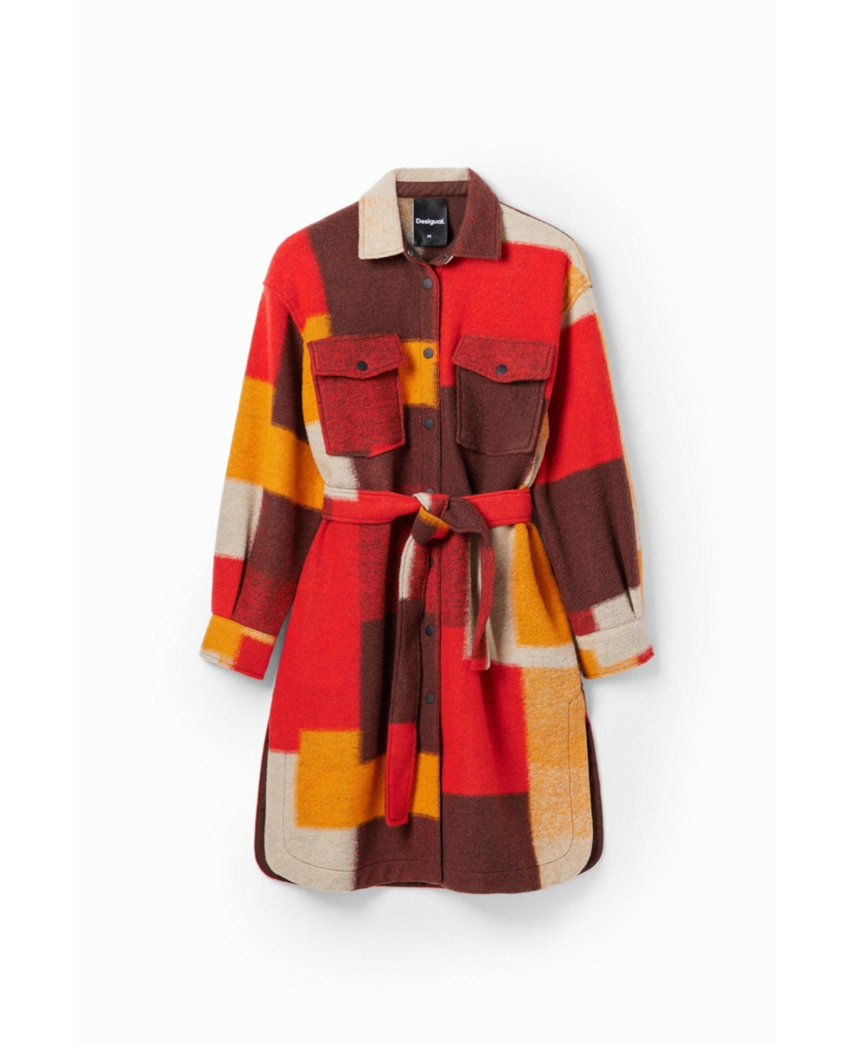 Desigual Women's Checked Overshirt Coat In Multi