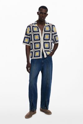 Men's Crochet short-sleeve shirt