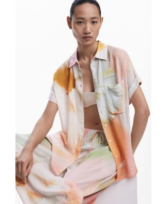 Women's Short-sleeve watercolor shirt