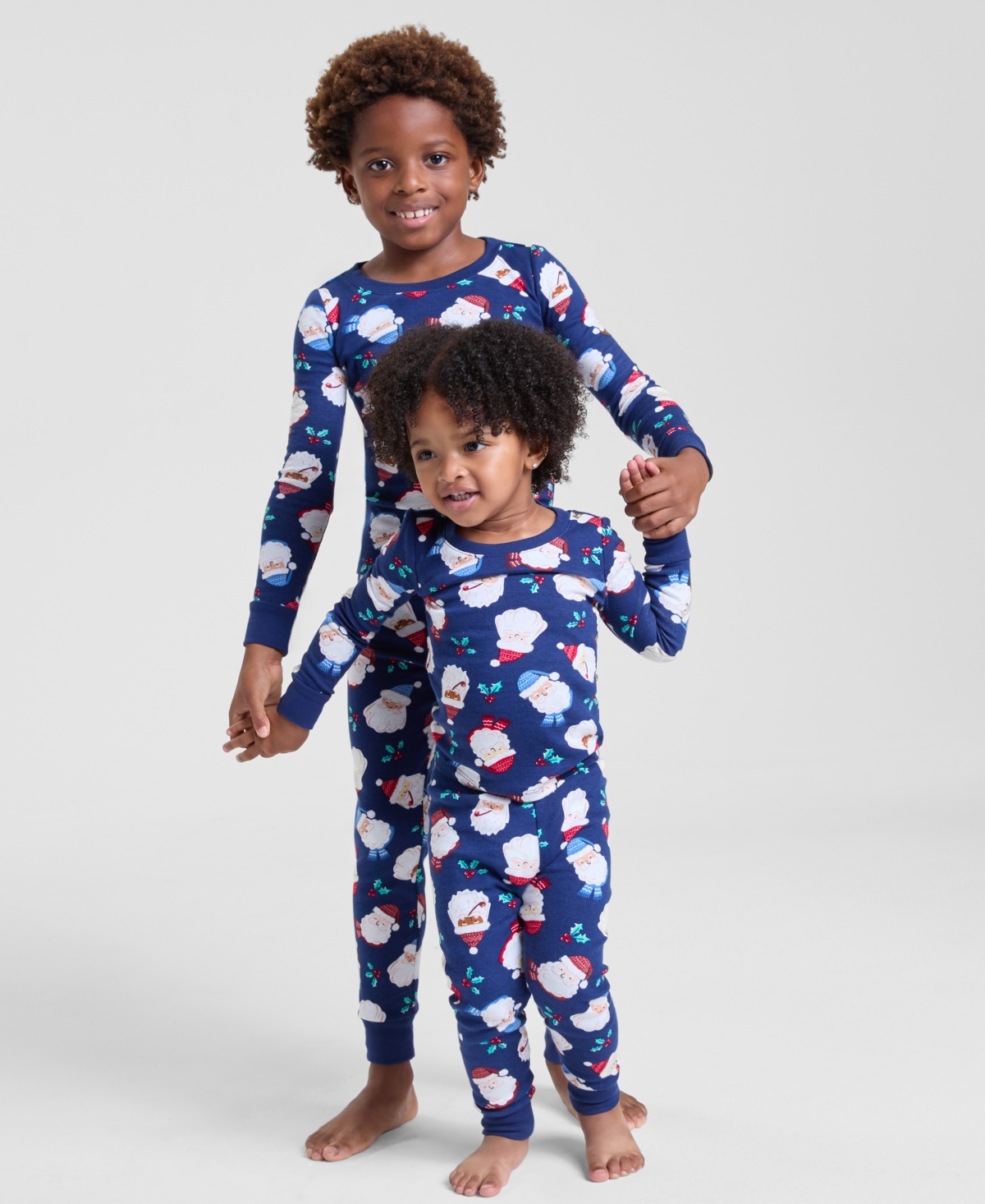 Holiday Lane Kids 5-14 Santas Snug-Fit Pajama Set, Macy's Exclusive