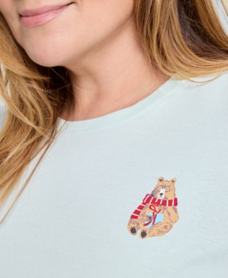 Plus Size Winter Holiday Cotton Pajama Set, Macy's Exclusive