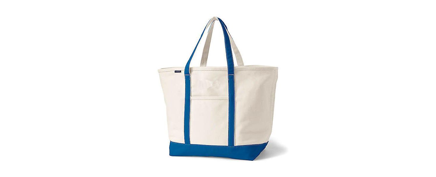 Extra Large 5 Pocket Open Top Canvas Tote Bag