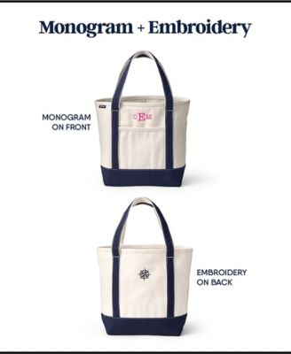 Medium 5 Pocket Zip Top Long Handle Canvas Tote Bag