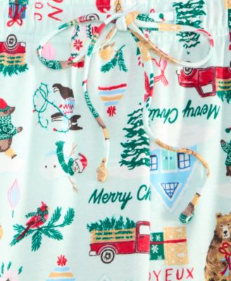 Women's Winter Holiday Cotton Pajama Set, Macy's Exclusive