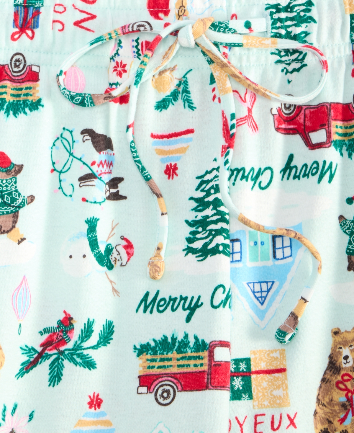 Holiday Lane Women's Winter Holiday Cotton Pajama Set, Macy's Exclusive In Blue