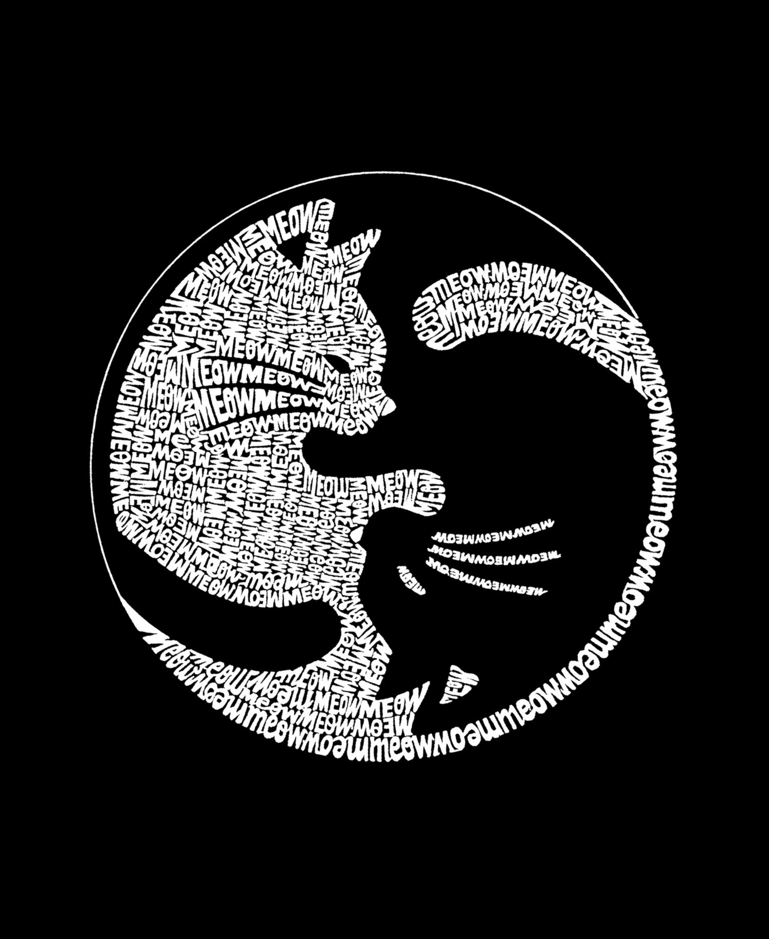 Plus Size Yin Yang Cat Word Art Tank Top