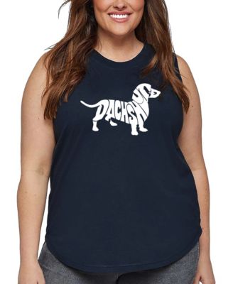 Plus Size Dachshund Word Art Tank Top