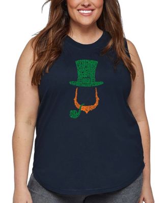 Plus Size Leprechaun Word Art Tank Top