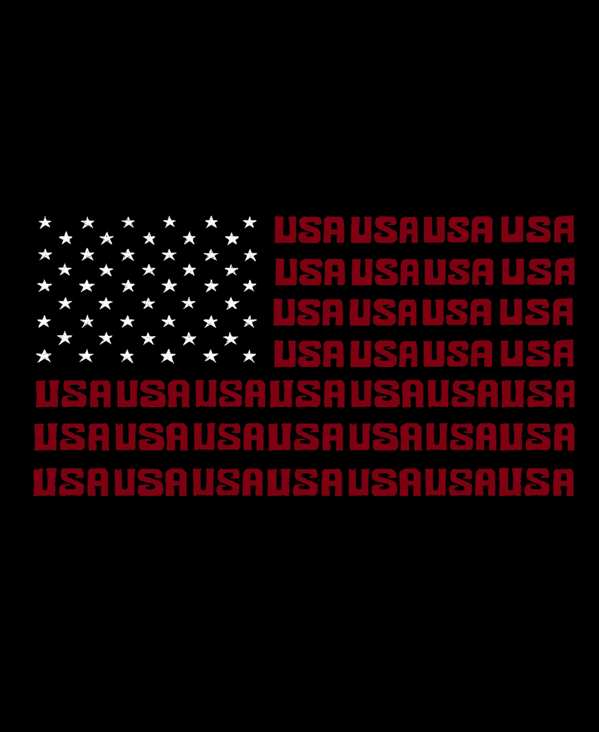 La Pop Art Plus Size Usa Flag Word Art Tank Top In Black