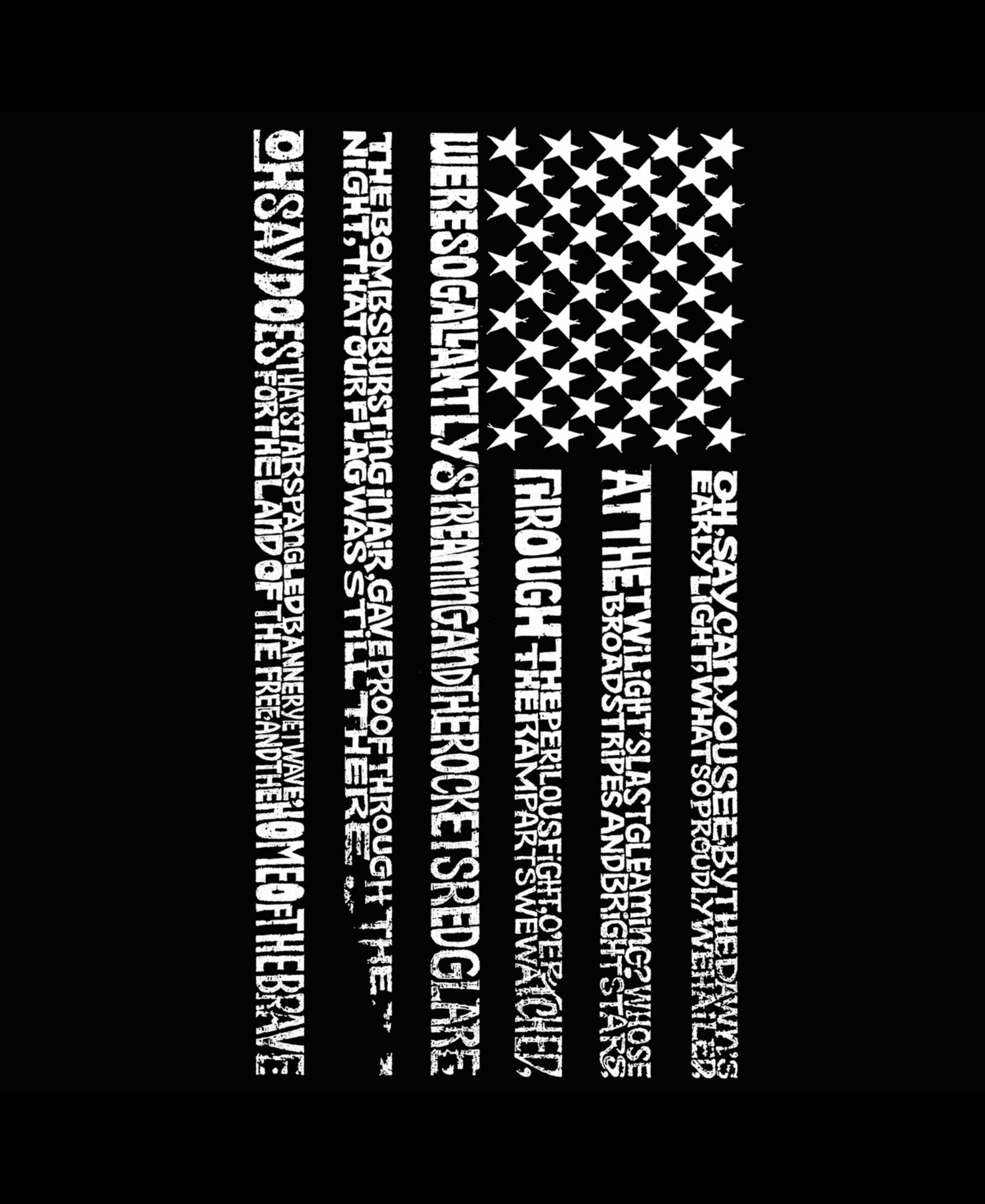 Plus Size National Anthem Flag Word Art Tank Top