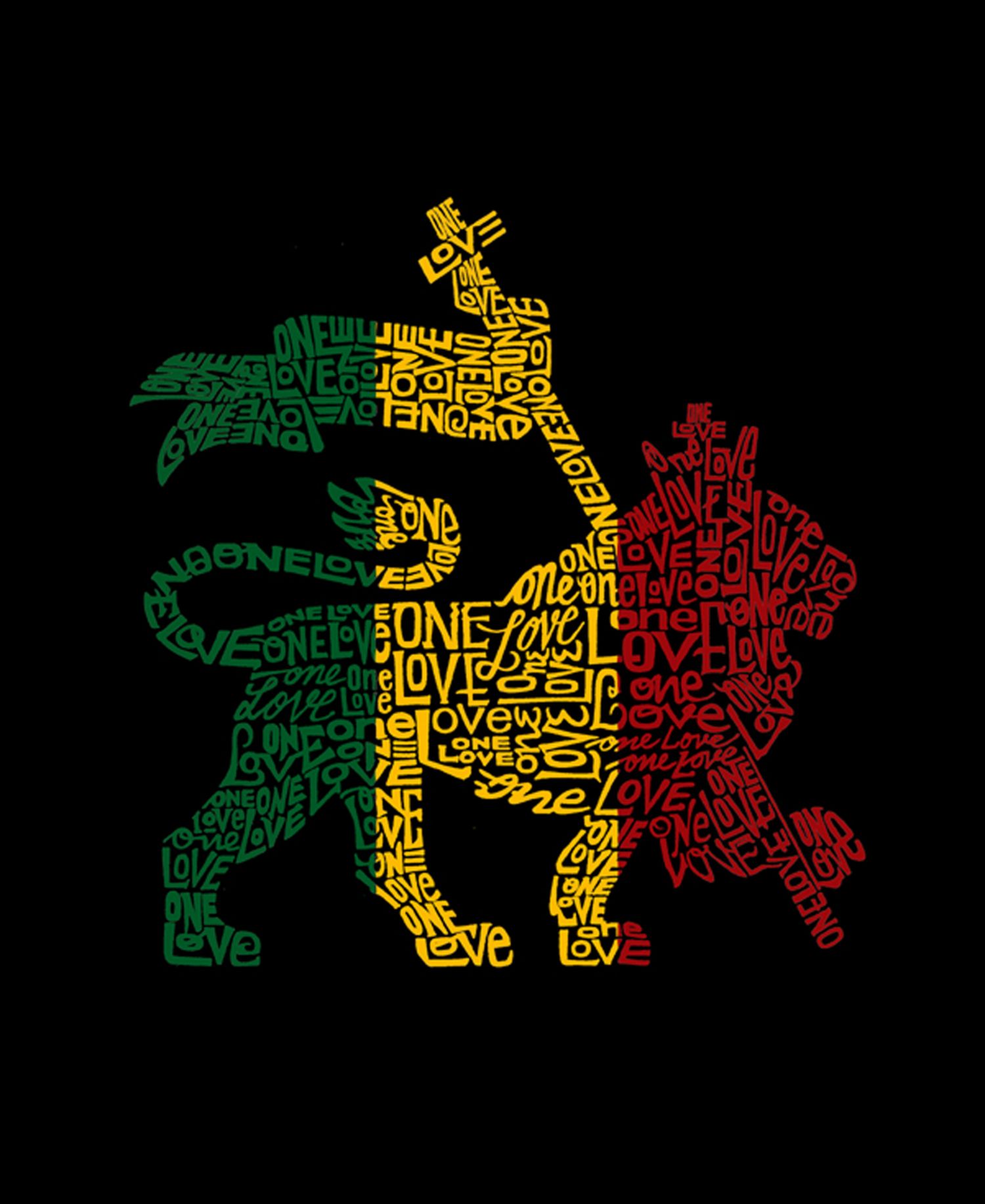 Plus Size Lion One Love Word Art Tank Top