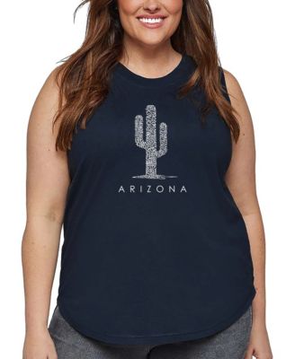 Plus Size Arizona Cities Word Art Tank Top