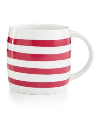 Martha Stewart Collection - Whim Mugs Collection Magenta Stripe Mug