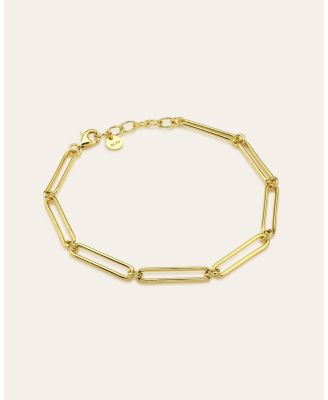 Elongated Paper Clip Chain Bracelet