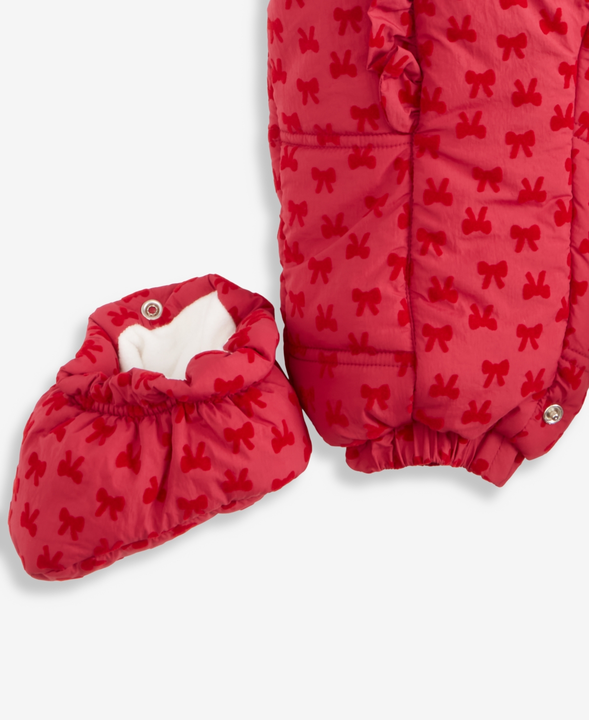 First Impressions Baby Girls Hooded Flocked Footed Snowsuit, Macy's Exclusive