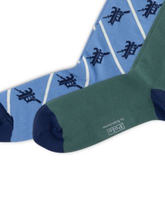 Men's 2-Pack Ribbed Cuff Socks