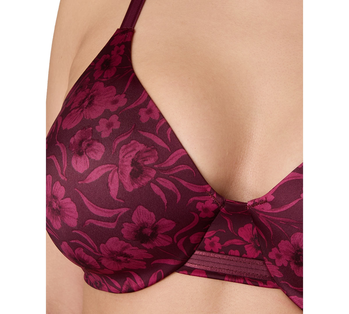 Bali Women's One Smooth U Concealing And Shaping Underwire Bra 3w11 In Red