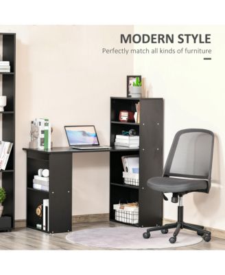 47" Home Office Computer Desk with 6-Tier Shelves,