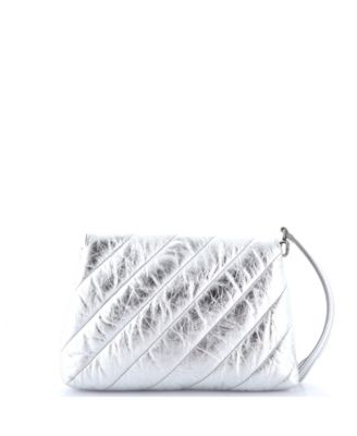 Small Crush Chain Flap Bag Quilted Crushed Calfskin