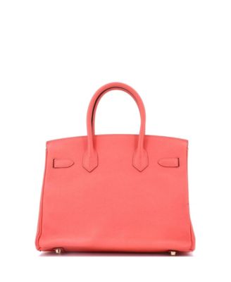 Pre-Owned Hermes Birkin 30 Handbag Red Epsom with Gold Hardware