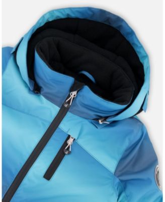 Toddler Boys Two-Piece Play Snowsuit with Printed Jacket and Solid Pant Black - Toddler|Child