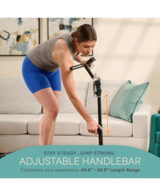 JumpTrack 40” Rebounder Trampoline with Jump Counter – Low-Impact Silent Bungee System for Home Cardio – Supports Up to 350 lbs