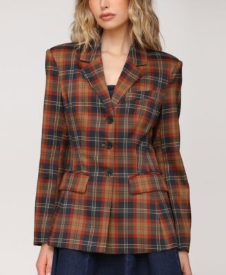 Women's Button Front Spread Hourglass Blazer