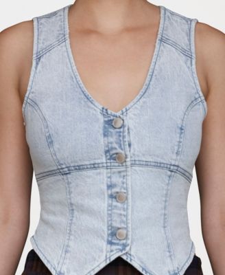 Women's Fitted Peak Hem Vest