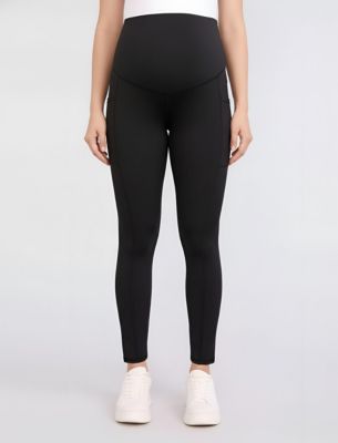 Women's Over the Belly Side Pocket Active Maternity Leggings - Motherhood Maternity