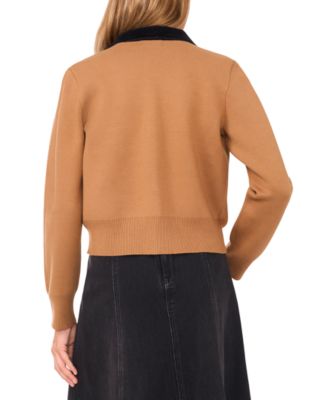 Women's Long Sleeve Button Up Collar Jacket