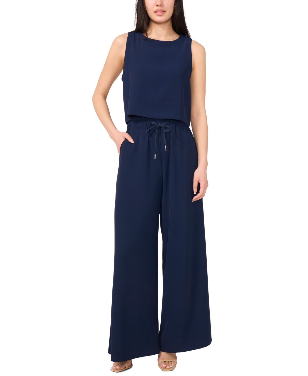 1.state Women's Pull-on Waistband Drawcord Pants In Blue