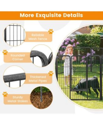 8-Panel 32 Inch Height Pet Fence for Indoor and Outdoor Use