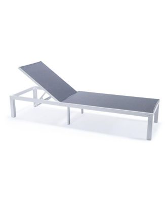 Marlin Patio Chaise Lounge Chair With White Aluminum Frame